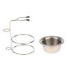 BAZPUR MART Alloy Shaving Brush Stand Holder + Stainless Steel Shave Mug Bowl Set view 2