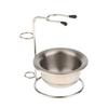 BAZPUR MART Alloy Shaving Brush Stand Holder + Stainless Steel Shave Mug Bowl Set view 4