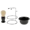 BAZPUR MART Anself 5 in 1 Men's Manual Razor Set Stainess Steel Stand Holder Wet Shaving Beard Razor Shaving Brush Bowl view 1