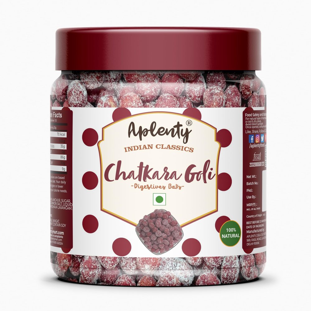 Aplenty - Yummy Chatkara Goli - Khatti Mitthi Goli - Tangy and Tasty Digestives (Purple Color) - (400g)