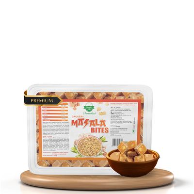 Danodia Foods Organic MASALA JAGGERY Bites/Blocks (450g/16 oz) | Ginger & Cardamom Infused | Gluten Free, Unrefined & Naturally Sweet Brown Gur | Delicious Vegan Snack & Sweetener | FDA Registered