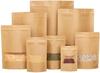 Khaana Packaging - (100pc - 9x6 Inch) KRAFT POUCH STAND-UP BAGS WITH SELF-SEALING TECHNOLOGY MATT BROWN 500 GRAM (9 Inch x 6 Inch) or (15.24cm x 22.86cm) (PACK OF 100pc) view 1
