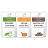 CLYDORA Aloe Vera, Ubtan & Chocolate Body Wax Pack of 3  10 Minutes Painless Herbal Wax for Women & Men | Natural Hair Removal Wax with Aloe Vera, Turmeric & Cocoa Extracts | Smooth, Soft & Glowing Skin | 100g x 3 view 1