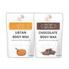 CLYDORA Ubtan & Chocolate Body Wax Pack of 2  10 Minutes Painless Herbal Wax for Women & Men | Natural Hair Removal Wax Enriched with Turmeric & Cocoa Extracts | Smooth, Soft & Glowing Skin | 100g x 2 view 1
