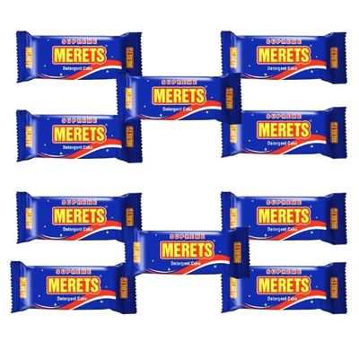 MERETS Detergent Bar (10 x 250g) | Laundry Bar for Clothes | Removes Tough Stains | Hand & Machine Wash | Pack of 10