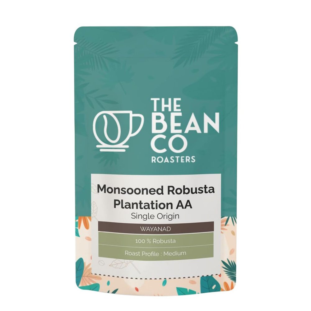 The Bean Co Roasters Robusta Pour Over Coffee 250 g | Monsooned Plantation AA GI-Tagged | Strong, Smooth, Aromatic | Freshly Roasted Drip & Pour Over Coffee Grind