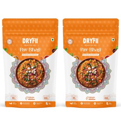 Dryfii Ready-to-Eat Instant Pav Bhaji | Pure Veg | Freeze Dried | Rehydrated Weight 470 g