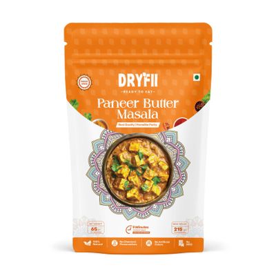 Dryfii Ready-to-Eat Instant Paneer Butter Masala | Pure Veg | Freeze Dried | Rehydrated Weight 215 g