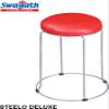 Swagath Furniture Steelo Stool with M.S. Base for Indoor/Outdoor & Cafeteria (Colour-Red Cushioned seat, Set of 2, Pre-Assembled) view 4