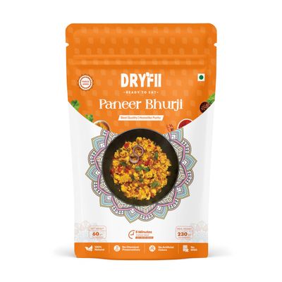 Dryfii Ready-to-Eat Instant Paneer Bhurji | Pure Veg | Freeze Dried | Rehydrated Weight 460 g