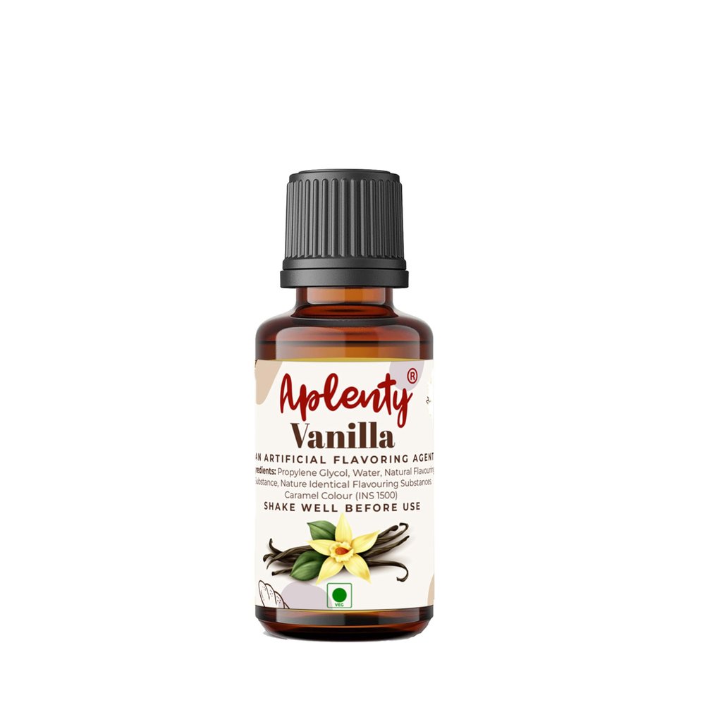 Aplenty Vanilla Flavour Essence | Natural Vanilaa Flavor For Baking Cakes Whipped Cream Pastries Desserts & Beverages (50Ml)