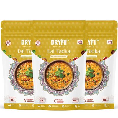 Dryfii Ready-to-Eat Instant Dal Tadka | Pure Veg | Freeze Dried | Rehydrated Weight 750 g