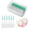 Sunkizzrs 140-Pcs Interdental Brush for Teeth CleaningPortable Dual-Use Interdental BrushesSilicone Head Safe Brace Interdental BrushTooth Floss Sticks for Plaque Removal & Teeth Oral Dental Care (Green) view 1