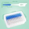 Sunkizzrs 140-Pcs Interdental Brush for Teeth CleaningPortable Dual-Use Interdental BrushesSilicone Head Safe Brace Interdental BrushTooth Floss Sticks for Plaque Removal & Teeth Oral Dental Care (Green) view 2