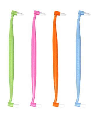4 Pcs Orthodontic Toothbrush, Orthodontic Brush For Braces, Double Ended Interspace Brush Compact Interdental Toothbrush Soft for Orthodontic Detail Cleaning
