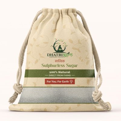 Dhatri Agro Minimally Processed White Sugar (Sulphurless), 1 Kg | Organic | Farm Fresh | Gluten Free | Low GI | Natural | Chemical Free