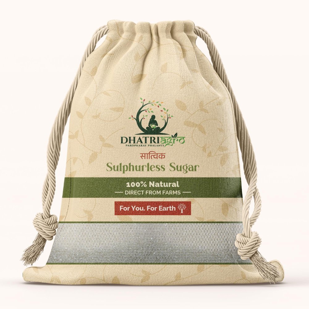 Dhatri Agro Minimally Processed White Sugar (Sulphurless), 1 Kg | Organic | Farm Fresh | Gluten Free | Low GI | Natural | Chemical Free