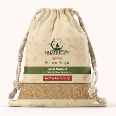 Dhatri Agro Minimally Processed Brown Sugar, 1 Kg | Organic Lal Shakkar | Farm Fresh | Low GI | High Fiber | Chemical Free | Vegan