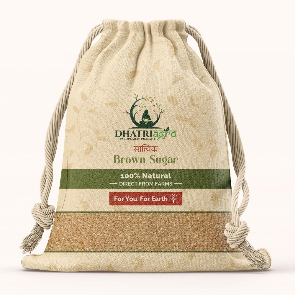 Dhatri Agro Minimally Processed Brown Sugar, 1 Kg | Organic Lal Shakkar | Farm Fresh | Low GI | High Fiber | Chemical Free | Vegan