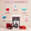 Aarved Dried Hibiscus Flowers (75g Pouch)  Natural, Caffeine-Free, Rich in Vitamin C  Perfect for Teas, Tangy Drinks, and Skin & Hair Care (Pack of 1) view 4