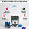 Aarved Dried Butterfly Pea Flower Tea (75g, Pouch) Antioxidant Rich, Caffeine Free, Delicate & Earthy, Flower Based Natural Colorant Herbal Tea For Iced Teas, Mocktails, Cocktails & Stress Relief view 4