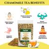 AarVed Pure Dried Chamomile Flowers (75g, Pouch) Promotes Sleep & Relaxation, Soothes Mind & Calming, Boosts Immunity, Rich In Antioxidants, Caffeine-Free Herbal Tea (Pack of 1) view 4