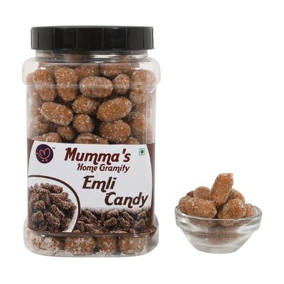 MUMMA'S HOME GRAMITY Imli Candy 500GM | Khatti Meethi Imly, Emli Toffee, Tamarind Twist Candy, Twisted Emly Candy | Sweet and Sour Tamarind Cand Jar Pack of 1