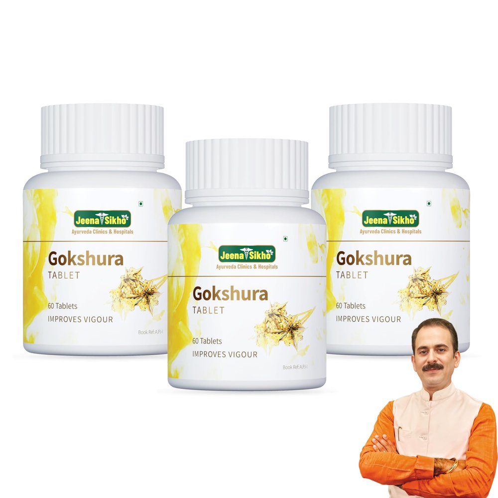 Jeena Sikho Gokshura Tablet | Naturally Boosts Stamina, Energy, And Immunity | Improves Overall Wellness And Gut Health, 60 Tablets, Pack of 3
