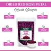 Aarved Organic Edible Sun Dried Rose Petals/Gulab Patti (50gms) Caffeine Free Herbal Tea, Dry Petals For Baking, Various Crafting, Beautiful Hair & Skin - Rich In Antioxidant, Cures Sore throat (Pack of 1) view 2