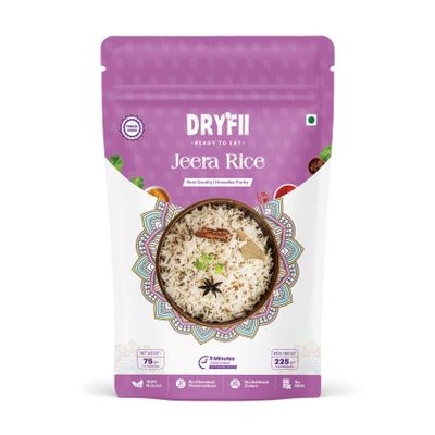 Dryfii Ready-to-Eat Instant Jeera Rice | Pure Veg | Freeze Dried | Suitable for Jain | Rehydrated Weight 225 g