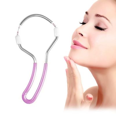 FEXONXA 2Pcs Portable Painless Spring Facial Hair Remover for Women | Threading Tool Epilators for Upper Lip, Chin, Face & Body | Stainless Steel & Plastic Tweezer Stick