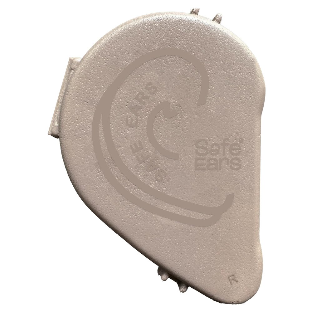 10043878892 Safe Ears Protection Aid, Solid Series Beige, Regular Right, Easy to Clean and Wear (Solid Beige)