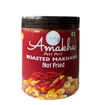 Amakha Roasted Makhana Foxnuts, Gluten Free, Healthy Snacks, Zero Trans Fat, Calcium Rich (50 Gram, Peri-Peri)