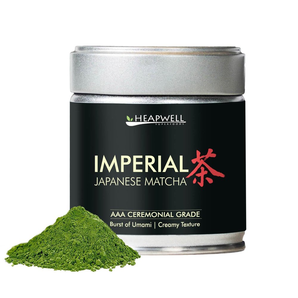 Heapwell Superfoods Imperial First Harvest Matcha Green Tea Powder, AAA Ceremonial Grade, 30g, Sourced from Uji Kyoto