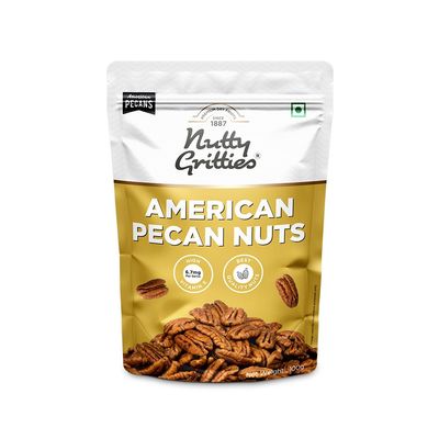Nutty Gritties American Pecan Nuts, High in Vitamin E, Low Carb, Dietary Fibre Rich, 100g (100 gram)