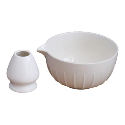 MERISHOPP Japanese Matcha Bowl and Whisk Holder Gift Tea Accessories for Matcha Powder White|Home & Garden|Food & Beverages|Tea