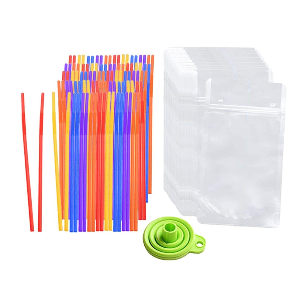 MERISHOPP 100 Count Hand-Held Drink Pouches Zipper Juice Bags 500Ml for Beverage Wine|Home & Garden|Kitchen Dining & Bar|Kitchen Storage & Organization|Food Storage Bags
