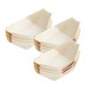 MERISHOPP 50Pcs Wood Boat Serving Trays Wedding Food Container Multipurpose 14Cmx8Cm|Home & Garden|Kitchen, Dining & Bar|Dinnerware & Serving Dishes|Trays view 1