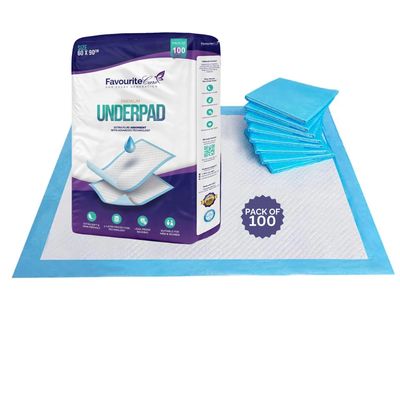 Favourite Care Super Absorbent Adult Underpads 60x90 cm, Large Size, Leak-Proof, Pack of 100