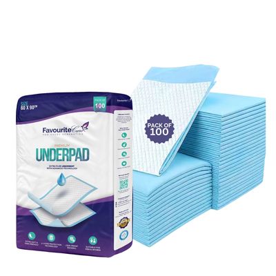 Favourite Care Premium Adult Underpads - Large 60x90 cm, Ultra Absorbent, Leak-Proof, Pack of 100