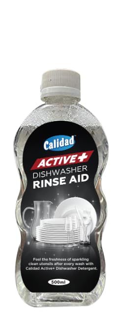 CALIDAD Active+ Dishwasher Rinse Aid for More Sparkling Dishes & Glassware, 100% Better Drying. 500 Ml