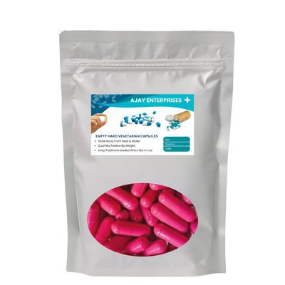 AJAY ENTERPRISES Empty Vegetarian Capsules SIZE 0 (500 MG) (Pack of 1000) (PINK, SIZE 0 (500 MG))