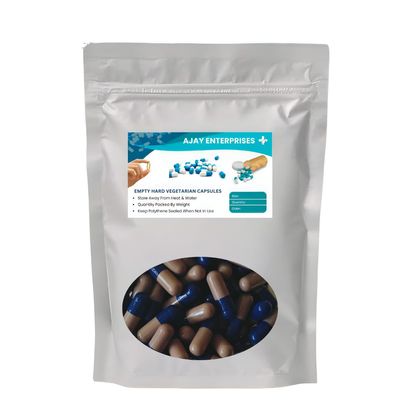 AJAY ENTERPRISES Empty Vegetarian Capsules SIZE 0 (500 MG) (Pack of 1000) (BLUE GREY, SIZE 0 (500 MG))