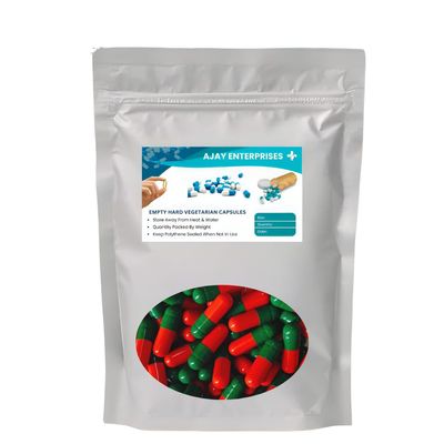AJAY ENTERPRISES Empty Vegetarian Capsules SIZE 0 (500 MG) (Pack of 1000) (ORANGE GREEN, SIZE 0 (500 MG))