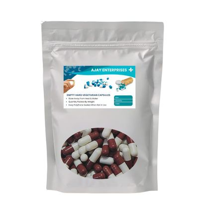 AJAY ENTERPRISES Empty Vegetarian Capsules SIZE 0 (500 MG) (Pack of 1000) (MAROON WHITE, SIZE 0 (500 MG))