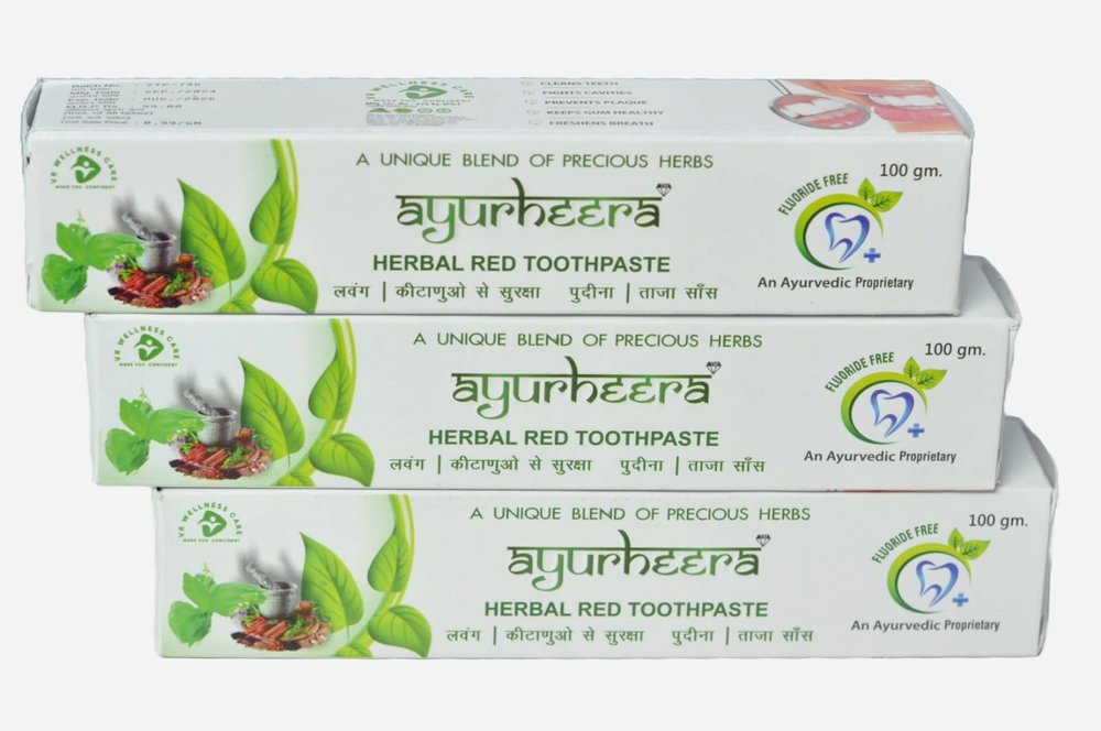 Ayurheera Herbal Red Tooth Paste (Pack of 3 X 100gm)