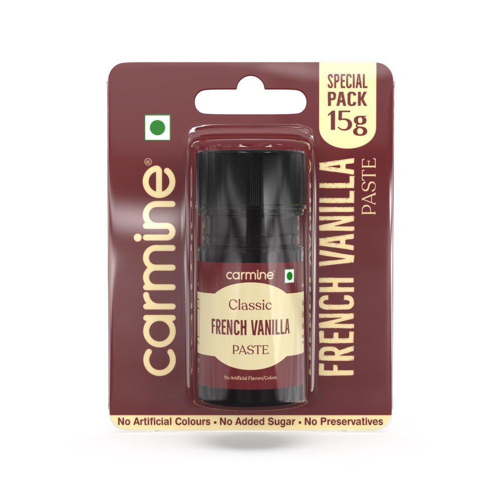 Carmine County Vanilla Paste Elevate Your Creations with Natural Pastes (15 g (Pack of 2), French Vanilla Paste)