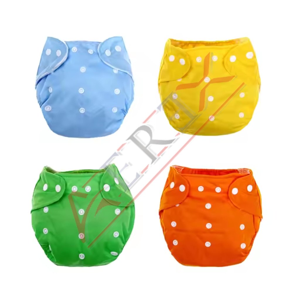 AEREX Reusable Baby Cotton Cloth Diapers For 1 to 3 Year Without Insert Pads Leak Proof Washable Diapers For New Born Babies Adjustable Pocket Cloth Diaper Nappies (Multicolor, Pack of 8)