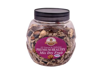 MDIBLE DELIGHTS Premium Healthy Mix Dry Fruits | Nutritious Blend of Almonds, Walnuts, Cashews, Dried Cranberries, and Raisins | Ideal Snack for Energy and Wellness | 12 oz Fresh Pack 500gm