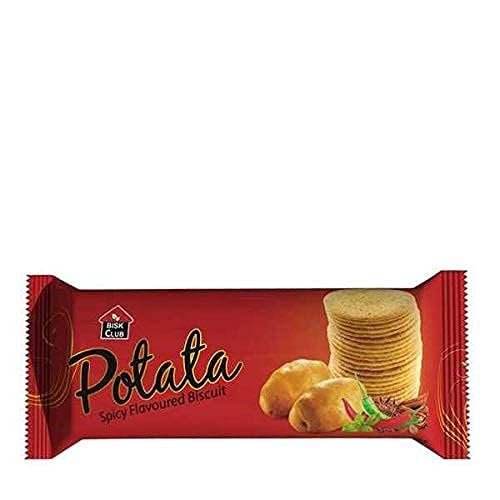 CAMCALL Imported Pran Potata Spicy Flavoured Biscuit Original Imported Potato Biscuit- 25Gm Each Pack-Pack of 96